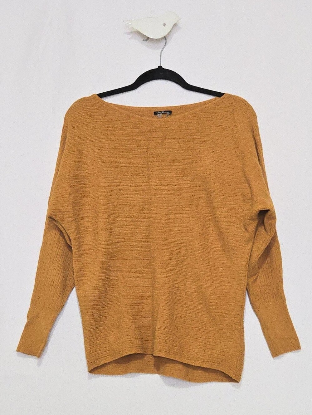 Vila Milano Mustard Yellow Dolman Sleeve Top - Oversized - Wide Boatneck - Casua